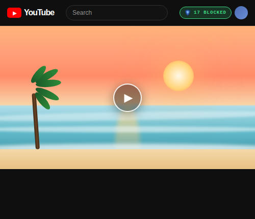 YouTube playing the video cleanly — after AIO